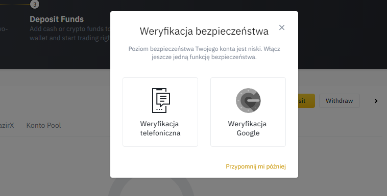 weryfikacja bezpieczenstwa na binance