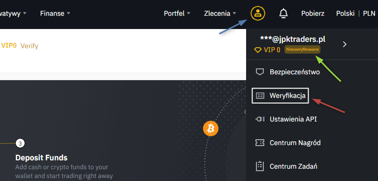 weryfikacja na gieldzie binance