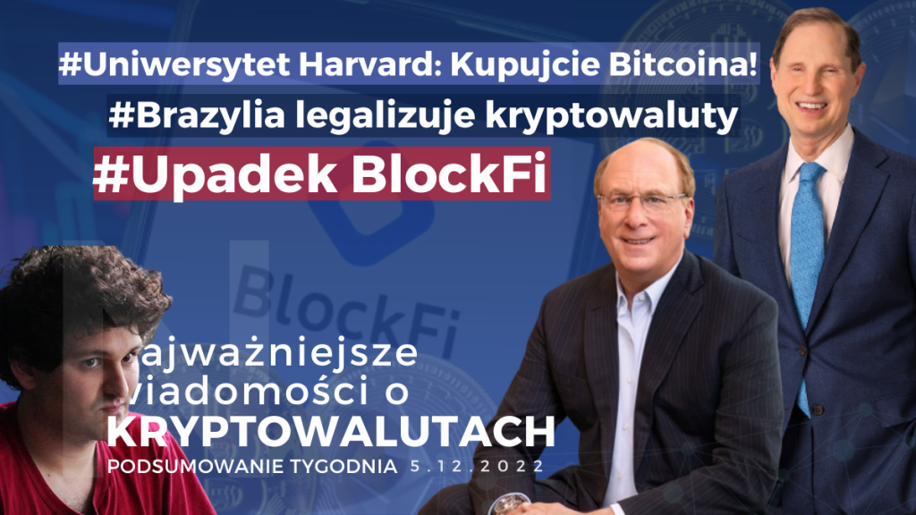 Ostatni czas w krypto stoi zdecydowanie pod znakiem FTX, w dzisiejszym podsumowaniu mamy aż cztery newsy temu bliskie - m.in. upadek BlockFi oraz przekonanie Sama Bankmana-Fired, który twierdzi, że nie odpowie za upadek giełdy.