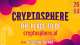 Grafika promująca konferencję CryptoSphere 2025 z datą wydarzenia (26 kwietnia), hasłem "The Place to Be", adresem strony internetowej cryptosphere.pl oraz lokalizacją Wrocław, Poland, na tle w żywych kolorach żółci, fioletu i różu.